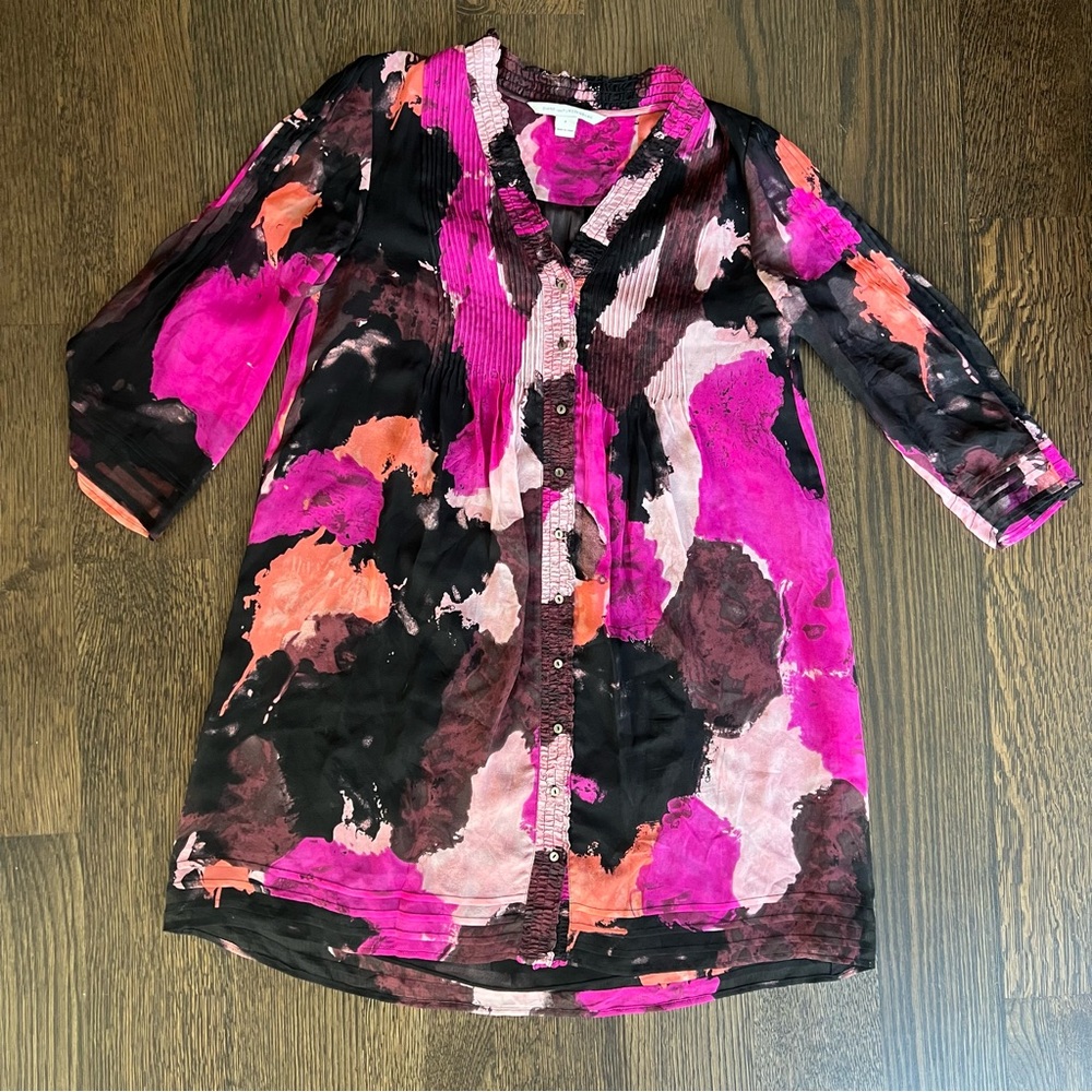 Diane Von Furstenberg 100% Silk “Dancing Explosion” shift‎ dress